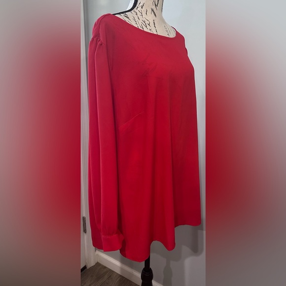 ❤️ Women’s Red Long Sleeve Blouse - Size 18 ❤️ - Picture 2 of 6